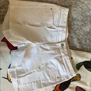 white jean shorts